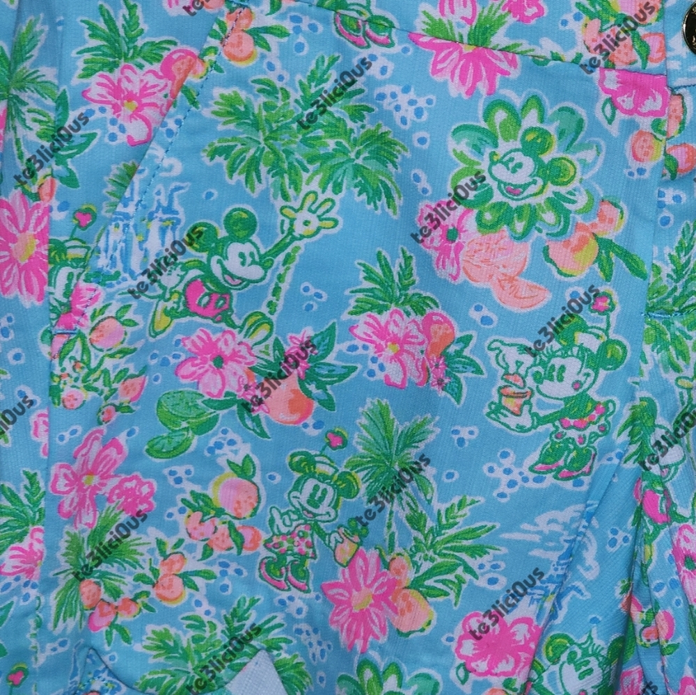 DISNEY PARKS LILY PULITZER MICKEY MINNIE BUTTERCUP SHORTS - Picture 3 of 3